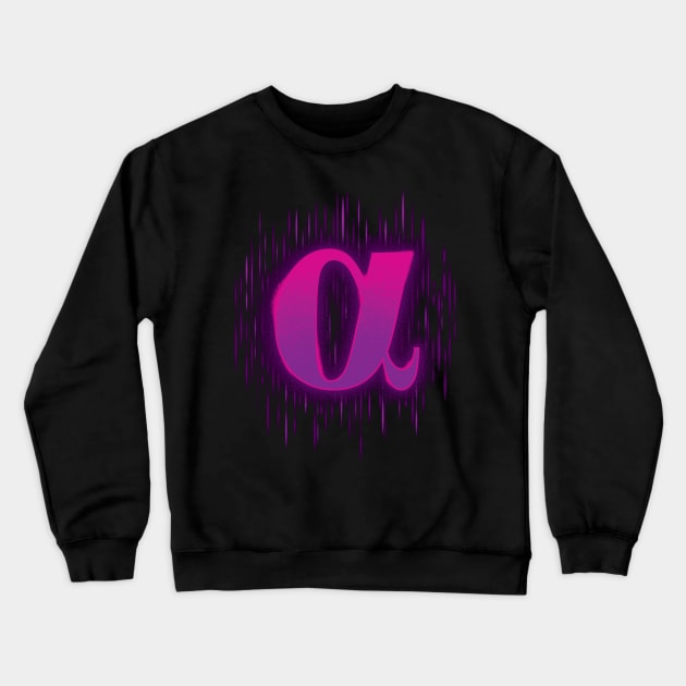 Greek Alpha - Pinky Purple Crewneck Sweatshirt by DCLawrenceUK